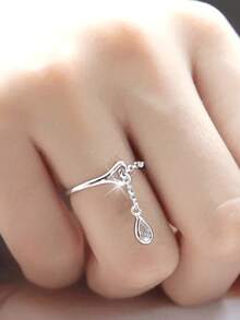 1 件時尚方晶鋯石女式戒指結婚訂婚週年紀念派對戒指首飾情人節禮物 - 1# - 查看 3