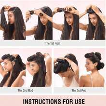 Heatless Hair Curlers To Sleep In Heatless Curling Rod - Coffee Brown - View 3