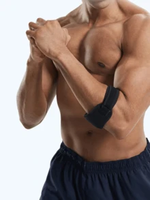 1 szt. Sportowy kompresyjny rękaw na łokieć, wyściełany, amortyzujący, oddychający stabilizator łokcia do podnoszenia ciężarów, badmintona, koszykówki, wiosna/lato - Wielokolorowe - Zobacz 5