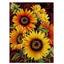 1入太陽花庭院旗幟,家居裝飾花園旗幟（不含旗桿）12*18英寸 - 黃色 - 查看 6