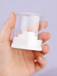 1個美甲磨砂頭收納盒,帶48個孔以顯示和存儲美甲磨砂頭。紙盒包裝 - 白色 - 查看 2