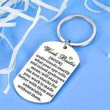 1入組女同事禮品鑰匙扣,適用於工作夥伴、閨蜜、老闆、女士的感謝、生日、退休、離職送禮 - 銀色 - 查看 3