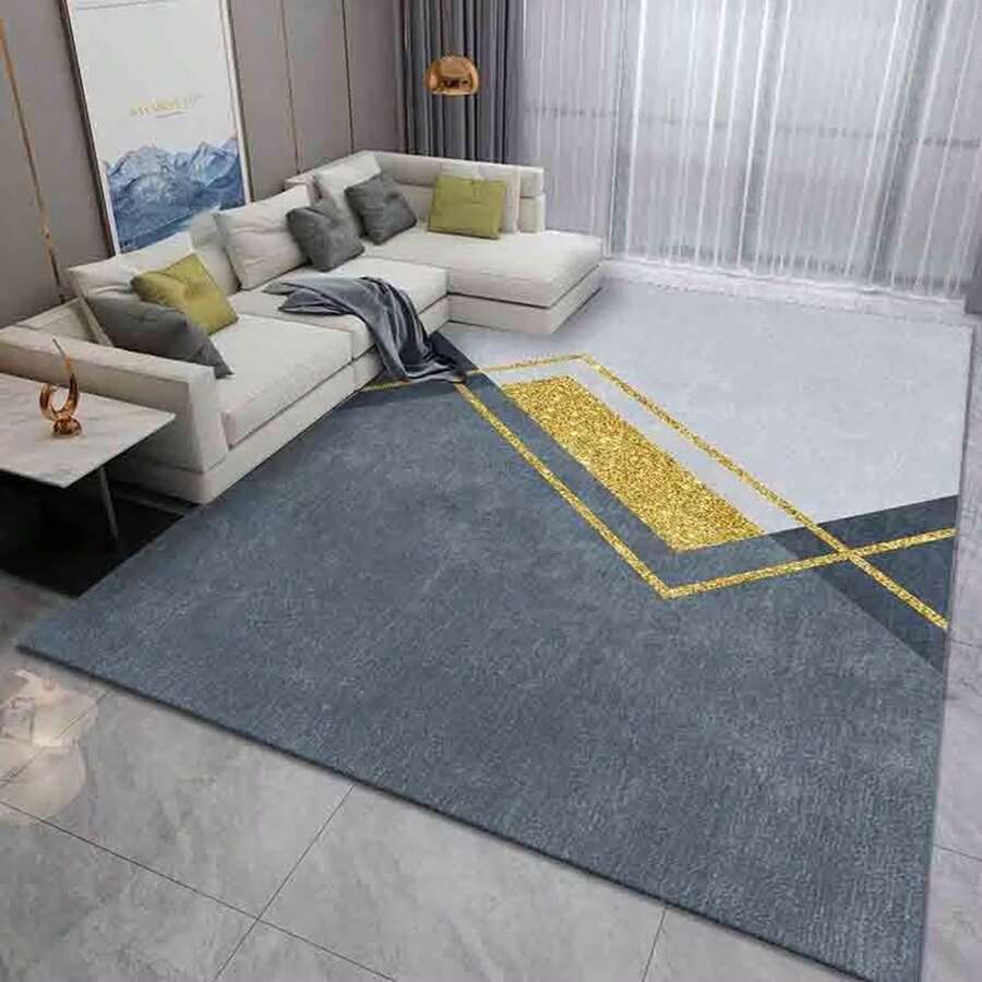 1pc Simple European-Style Multi-Functional Anti-Slip Living Room Rug Suitable For Coffee Table, Entrance, Bedside, Kitchen, Corridor And So On - Multicolor - View 1