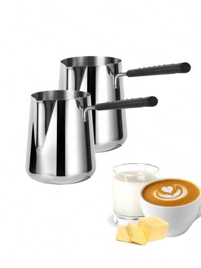 1 st latte art-kopp i rostfritt stål med våg, handtag, pip och lång vaxsked 350 ml/600 ml skolmaterial Tillbaka till skolan