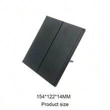 1 件便攜式 Led 化妝鏡,三折公主鏡帶三個 Led 照明化妝鏡 - 白色/黑色/紅色 - 黑色 - 查看 3