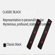 1入組亞麻刺繡柔軟汽車安全帶套肩墊 - 玫紅色 - 查看 10