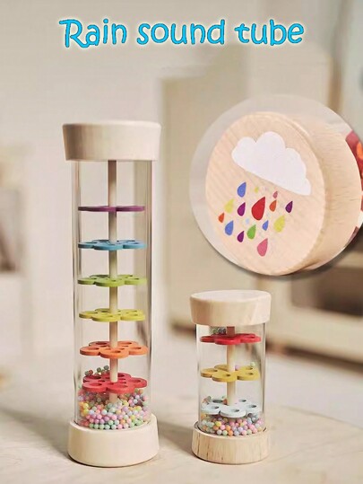 1PC Mini Wooden Rain Sounder For Children, Rain Stick - Can Make Sounds To Soothe The Baby