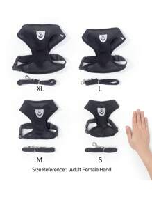 A Small Pet Small Dog Accessory Chest Strap For Outdoor Breathable Vest Style Dog Walking, Suitable For Teddy Bears (The Product Is Relatively Small, Please Add 1-2 Extra Sizes To Purchase) - Black - View 4