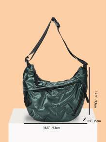 新款女士包包大容量折叠包轻便单肩斜挎包大容量手提包 - 綠色 - 查看 8