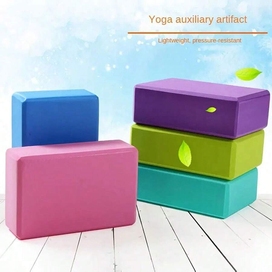 1pc Non-Slip Yoga Blocks, Lightweight Odor Resistant Fitness Block, For Yoga, Pilates Training - Multicolor - View 1
