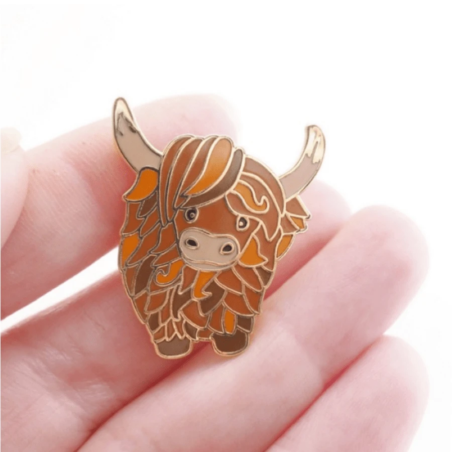 1PC Yak Broșă Email Pin Insigne Rever Broșă Bijuterii de modă amuzante - Ghimbir - Vizualizare 1