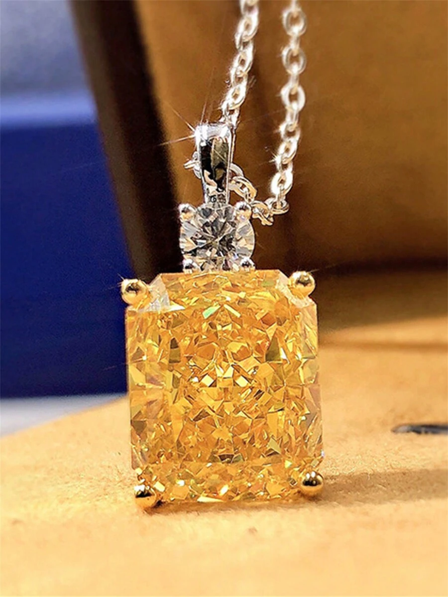 1入夾層鑽石女項鍊吊墜,適合情人節禮物或婚禮飾品 - 1# - 查看 1