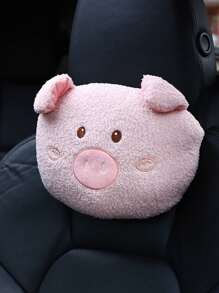 1 Pc Car Cartoon Headrest Cute Soft And Cute Little Pig Car Neck Protection Pillow - Pink - View 6