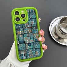 1pc Green Neutral Accurate Camera Hole Anti-Fall Tpu Soft Phone Case Compatible With Iphone 7/8/11/12/13/14/15/X/Xr/Xs/Pius/Pro/ Pro Max/Se2 - Fluorescent green[0] - View 4