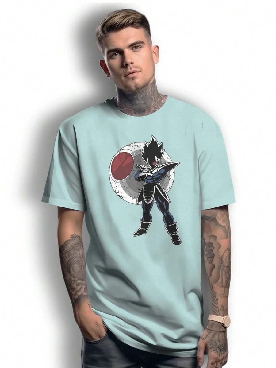 Men T-Shirts - 淺藍色 - 查看 1