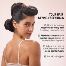 夜間捲髮器,無熱捲髮棒 - 粉色 - 查看 4