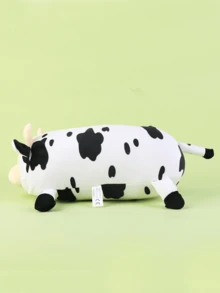 35cm/13.8英寸可愛的毛絨牛玩具,毛絨牛枕頭,柔軟的毛絨牛填充動物娃娃,情人節禮物,適合男孩女孩兒童的生日禮物,嬰兒派對裝飾,家居裝飾,派對用品,復活節禮物 - 黑與白 - 查看 11