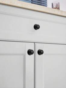 1個自粘櫥櫃抽屜手柄,現代簡約柜子、衣櫃、推拉玻璃門等專用手柄,不用打孔 - 黑色 - 查看 5