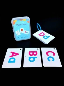1套字母abc卡片英語學習詞彙認識卡片兒童教育玩具早教卡片動物認識卡片 - 綠色 - 查看 2