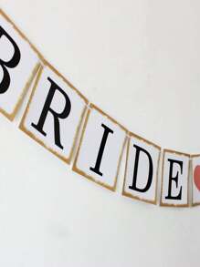 1pc Bride To Be Golden Edge Banner For Bachelorette Party And Wedding Party Decoration - Multicolor - View 5