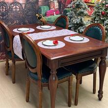 1set Valentine's Day Table Runner With 6pcs Placemats, Heart Print Non-Woven Fabric Tablecloth, Restaurant/Home Decoration, Living Room Entryway Decor - Pink Roses - View 3