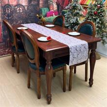 1set Valentine's Day Table Runner With 6pcs Placemats, Heart Print Non-Woven Fabric Tablecloth, Restaurant/Home Decoration, Living Room Entryway Decor - Pink Roses - View 7