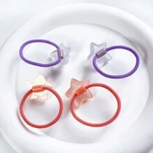 10pcs Multi-Color Crystal Star Hair Accessories, Elastic Hair Ties, Hair Scrunchies, Hair Decorations For Girls, Everyday Use - Multicolor - View 5