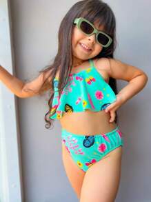 Young Girls Bikini Sets - 綠色 - 查看 2