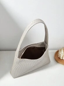 Women's Shoulder Bag/Armpit Bag - Silver - View 5