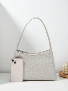 Women's Shoulder Bag/Armpit Bag - Silver - View 4