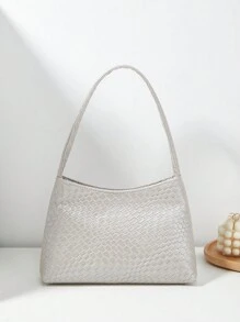 Women's Shoulder Bag/Armpit Bag - Silver - View 2