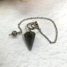 1pc Natural Crystal Chakra Hexagonal Pyramid Pendulum With Sun Pendant; Healing Crystal; Fashionable For Daily Meditation, Yoga Usage; Preferred Choice As A Gift For Female Friends - Multicolor - View 12