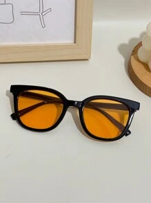 方形男女通用电脑镜框时尚眼镜，适合日常使用、驾驶、海滩或作为装饰 - 彩色 - 查看 25