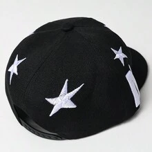 Una Gorra De Béisbol Bordada Con Letra De Estrella De Moda Nueva York Para Niños Y Niñas - Negro - Ver 4