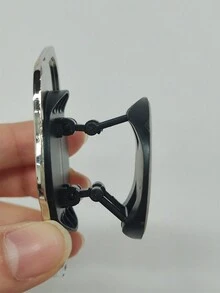 Vỏ điện thoại gương sao nổi có dây buộc & giá đỡ - Bạc - Xem 3