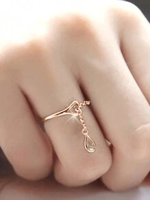 1 件時尚方晶鋯石女式戒指結婚訂婚週年紀念派對戒指首飾情人節禮物 - 1# - 查看 10