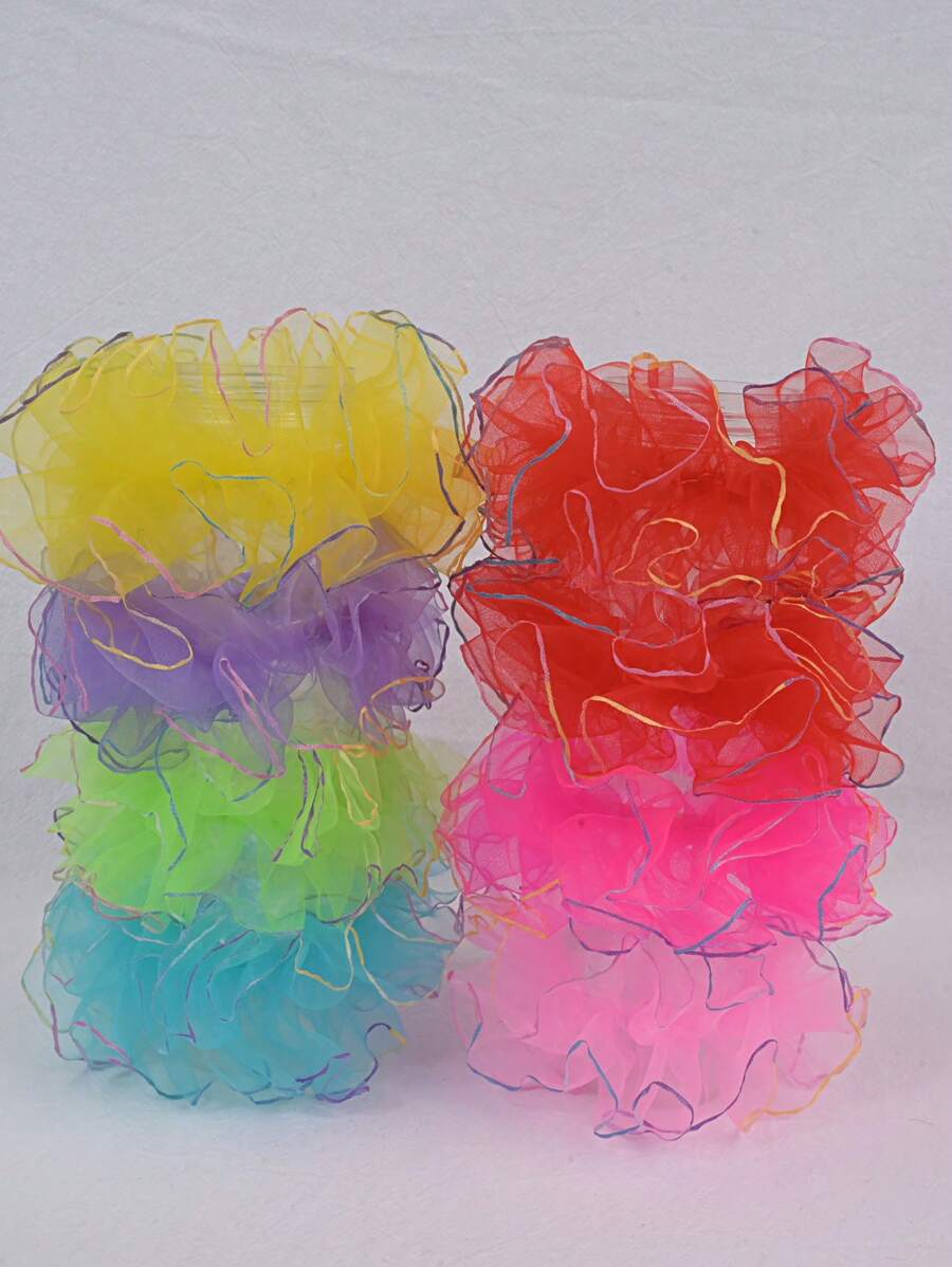 2入組兒童表演舞蹈頭帶花環手帶發飾女孩公主髮不傷耐穿高彈性頭帶 - 紅色 - 查看 1