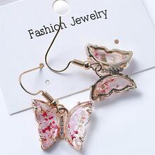 1對無燈金色淡紫色花式流蘇耳環,韻味悠久的金色葉子花瓣珍珠優雅高貴的耳釘適用於女孩聚會裝飾,是禮物的理想選擇 - 金色 - 查看 4