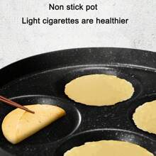 1入煎鍋,早餐煎鍋,四孔煎蛋鍋,平底不沾鍋,蛋餃煎鍋,蛋漢堡牛排多功能煎鍋,廚房用品,適用於家用戶外餐廳炊具。 - 黑色 - 查看 3