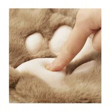 1入組毛絨貓爪形狀的化妝包,拉繩旅行化妝包,化妝品收納袋,可愛的女性禮物 - 彩色 - 查看 8