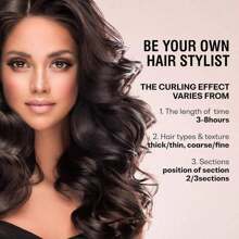 Heatless Hair Curlers To Sleep In Heatless Curling Rod - Coffee Brown - View 5