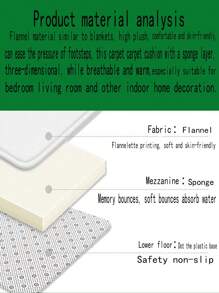 1 Miếng Hiện đại Ánh sáng sang trọng Phong cách Hạt gỗ Mẫu Trang trí Tấm lót Đối với Phòng khách , Phòng ngủ , , Chống trượt & Hấp thụ Thảm sàn - Nhiều màu - Xem 4