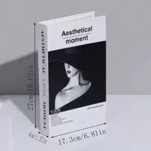 1pc Creative English Letter Printed Faux Book Decoration Prop, Foldable Best Gifts Birthday