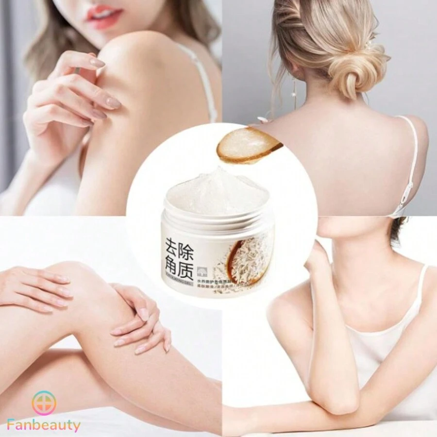 2 Piezas de Exfoliante De Arroz Para Aclarar La Piel, Exfoliante De Arroz Para El Cuerpo, Crema De Arroz Para Blanquear La Piel, Gel Exfoliante Blanquear La Piel, Exfoliante De Arroz Para Aclarar La Piel, Exfoliante Para El Cuerpo,Crema Para Aclarar Las Axilas Exfoliante De Arroz Para Aclarar La Piel   Gel Exfoliante De Extracto De Planta De Arroz ,xfoliante para aclarar el Rostro | Gel Exfoliante de arroz hidratante de 4.7 oz, Exfoliante Limpiador | Exfoliante Limpiador de Cuerpo Completo para Mujeres de Cualquier Tipo de Pie - Beis - Ver 1
