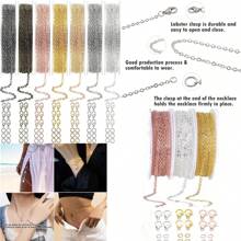30-115 Feet Chain Coil Kit, 3-7 Colors Jewelry Making Chain Set, Metal Chains With Open Jump Rings And Lobster Clasps For DIY Necklace/Bracelet/Anklet Making,Each Link 2mm In Length And 1.7mm In Width (Options Available: 1 Set Of 7 Colors, 1 Set Of 6 Colors, 1 Set Of 4 Colors, 1 Set Of 3 Colors) (Note: Slight Color Difference May Exist Due To Different Manufacturing Batches) - Multicolor - View 3