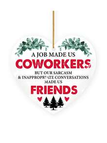 1 件松樹圖案壓克力心形吊墜帶金線,送給朋友、同事或公司紀念品的理想禮物,適合日常裝飾,增強公司氛圍,門把手、書包或臥室的裝飾品 - 彩色 - 查看 2