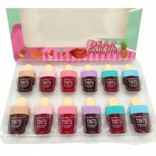 Caja Set 12 Tintas de Paleta Para Labios Larga Duracion 12 Piezas - Rojo - Ver 4