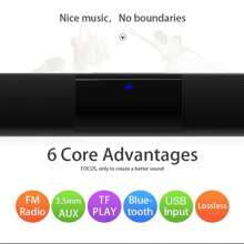 Barra de Sonido para Teatro en Casa Inalámbrico con 4 Altavoces de Sonido Envolvente y Subwoofer para TV, Sistema de Audio Portátil - Negro - Ver 5