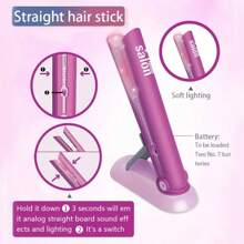 兒童創意遊戲屋玩具,粉色仿真風筒,髮夾,美容和美髮沙龍玩具套裝,女孩化妝玩具和配件(無電池),幼稚園、萬聖節、聖誕節、新年、生日禮物 - 吹風機美髮7件套裝 - 查看 8