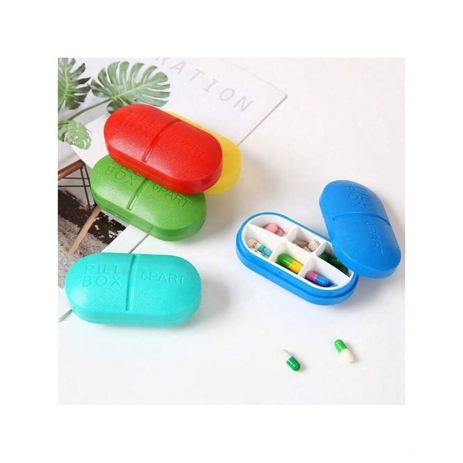 1入組糖果色固體可愛藥丸旅行戶外盒子儲物剪裁盒珠寶展示化妝品儲物盒 - 彩色 - 查看 1